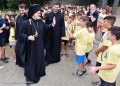 LITCHFIELD, Conn.  His Eminence Archbishop Elpidophoros of America was received with much enthusiasm, joy and love as he made his first visit today July 11, 2019, to Camp Saint Paul, the Direct Archdiocesan Districts youth camp located in Connecticuts scenic Berkshire Mountain.rrPhotos: GOA/D.PanagosrrPress Office: Stavros Papagermanos pressoffice@goarch.org