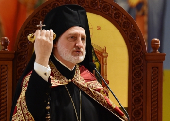 H.E. Archbishop Elpidophoros Officiated The Service of The Holy Passion of Our Lord today Holy Thursday eve at The Archangel Michael Greek Orthodox Church in Port Washington, NY.
Photos:© GOA/DIMITRIOS PANAGOS