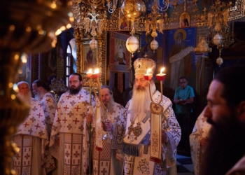 Simonopetra,Feast of Prophet Elisaios with Bishop Symeon
2024-06-27
Theodosios Simonopetritis
Canon EOS R5 (ID 153028000477)  Firmware Version 1.6.0
Lens: 24 to 70 at 38
ISO 8000 (auto)
1/60 at f/2,8
Exp Mode: Program
Exp Comp: 0
Metering: Evaluative
Flash: Off
WB: Auto